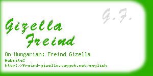 gizella freind business card